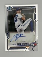 2021 Bowman Draft Pick Chrome Autographs Ricky Tiedemann #CDA-RTI card