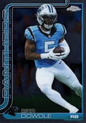 2025 Topps Chrome Base Set Rico Dowdle #43 card