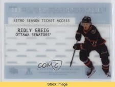 2023-24 Upper Deck Credentials 1997 Season Ticket Acetate Rookies Ridly Greig #1997-RG card