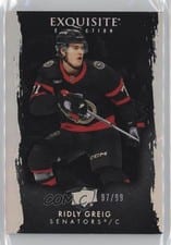 2023-24 Upper Deck The Cup 2023-24 Exquisite Collection Black - Rookies Ridly Greig #EB-RG card