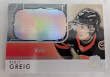 2023-24 Upper Deck The Cup Rookie Rink Gallery Ridly Greig #RGRG-V4 card