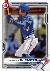 2021 Bowman Draft Base Set Rikelvin De Castro #BD-188 card