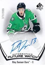 2021-22 SP Authentic Base Set Riley Damiani #167 card