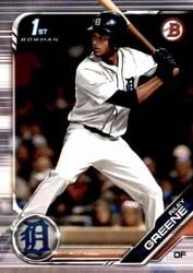 2019 Bowman Draft Base Set Riley Greene #BD-50 card