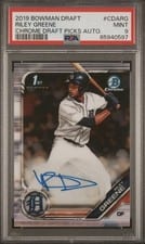 2019 Bowman Draft Chrome Picks Autograph Riley Greene #CDA-RG card
