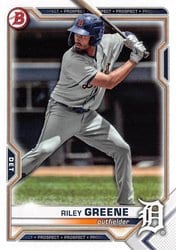 2021 Bowman Draft Base Set Riley Greene #BD-107 card