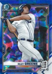 2021 Bowman Sapphire Edition Base Set Riley Greene #BCP-4 card
