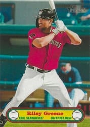 2021 Topps Heritage Minor League 1972 Topps Baseball Poster Card Riley Greene #72BPC-20 card