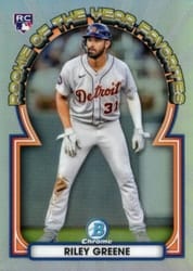 2023 Bowman Rookie of the Year Favorites Riley Greene #ROYF-6 card