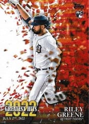 2023 Topps 2022's Greatest Hits Riley Greene #22GH-10 card