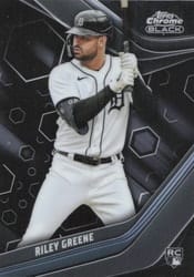 2023 Topps Chrome Black Base Set Riley Greene #27 card