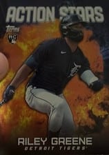 2023 Topps Chrome Update Action Stars Autographs Riley Greene #ASCA-RG card