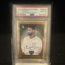 2023 Topps Gilded Collection Gallery of Gold Autographs Riley Greene #GOG-RG card