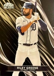 2024 Topps Chrome Black Base Set Riley Greene #62 card