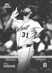 2025 Topps Black & White Base Set Riley Greene #92 card