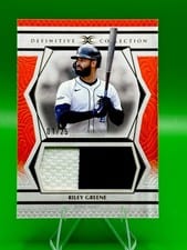 2025 Topps Definitive Collection Jumbo Relic Collection Riley Greene #DJRC-RG card