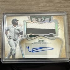 2026 Topps Tier One Autographed Tier One Jumbo Relics Riley Greene #AT1JR-RG card