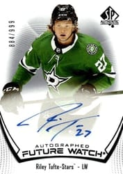 2021-22 SP Authentic Base Set Riley Tufte #195 card