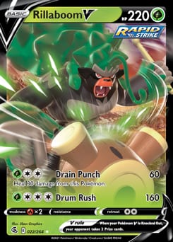 Fusion Strike Rillaboom V #22 card