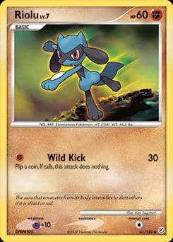 2007 Diamond & Pearl Riolu #61 card