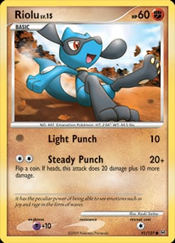 2009 Platinum Riolu #91 card