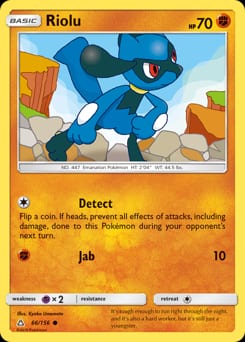 2018 Ultra Prism Riolu #66 card