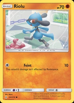 2019 Unbroken Bonds Riolu #102 card