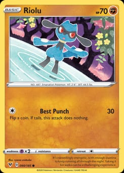 2020 Vivid Voltage Riolu #90 card