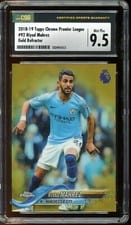 2018 Topps Chrome Premier League Riyad Mahrez #92 card