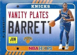 2020-21 Hoops Winter Vanity Plates RJ Barrett #25 card