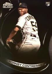 2022 Topps Chrome Black Base Set Roansy Contreras #81 card