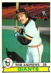 1979 Topps Base Set Rob Andrews #34 card
