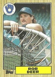1987 Topps Base Set Rob Deer #547 card