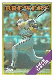 1988 Topps Base Set Rob Deer #33 card