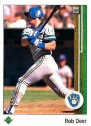 1989 Upper Deck Base Set Rob Deer #442 card
