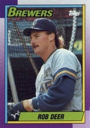 1990 Topps Base Set Rob Deer #615 card