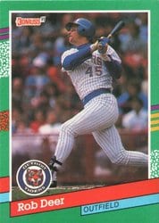 1991 Donruss Base Set Rob Deer #729 card