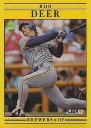 1991 Fleer Base Set Rob Deer #580 card