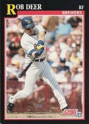 1991 Score Base Set Rob Deer #248 card