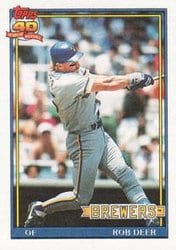 1991 Topps Base Set Rob Deer #192 card