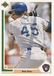 1991 Upper Deck Base Set Rob Deer #272 card