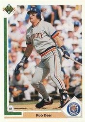 1991 Upper Deck Base Set Rob Deer #726 card