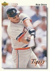 1992 Upper Deck Base Set Rob Deer #294 card