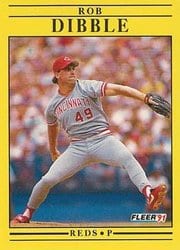 1991 Fleer Base Set Rob Dibble #62 card