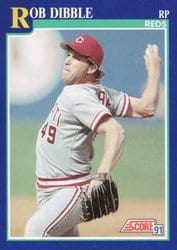 1991 Score Base Set Rob Dibble #17 card