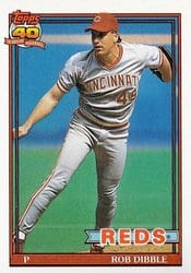 1991 Topps Base Set Rob Dibble #662 card