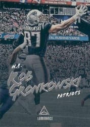 2018 Panini Luminance Base Set Rob Gronkowski #66 card