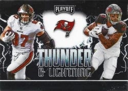 2020 Panini Playoff Thunder & Lightning Rob Gronkowski / Mike Evans #TL-6 card