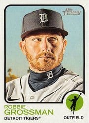 2022 Topps Heritage Base Set Robbie Grossman #58 card