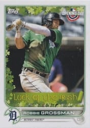 2022 Topps Opening Day Luck of the Irish Robbie Grossman #LI-11 card